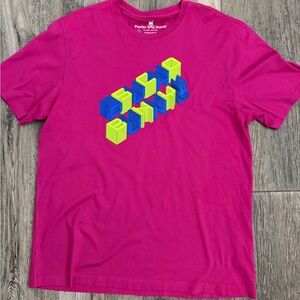 Psycho BunnyShort Sleeve Fuchsia Tee with 3D Graphic